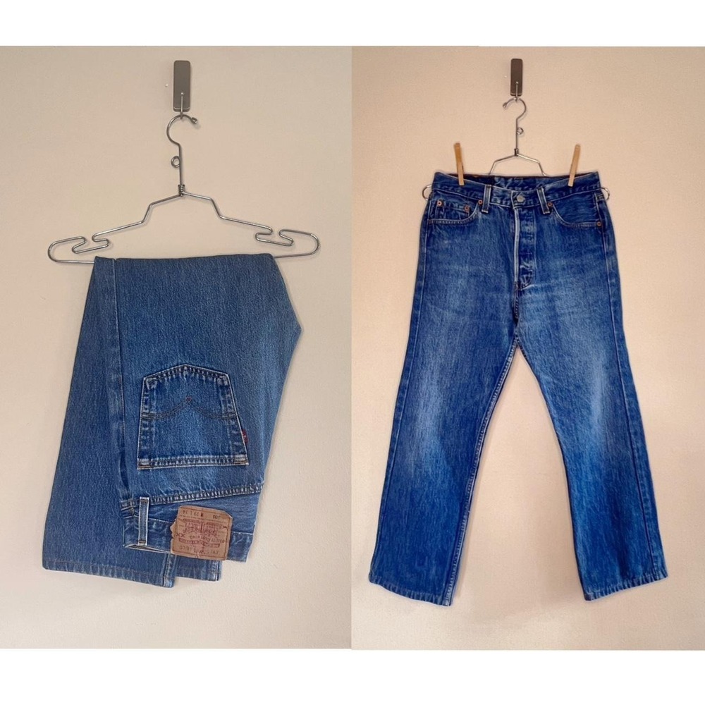vintage Levis 501 made in USA | stone wash denim 90s 1990s grunge dad jeans 501s